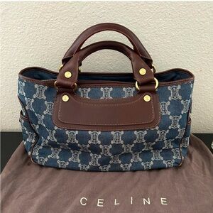 Vintage CELINE Paris Boogie Bag Denim